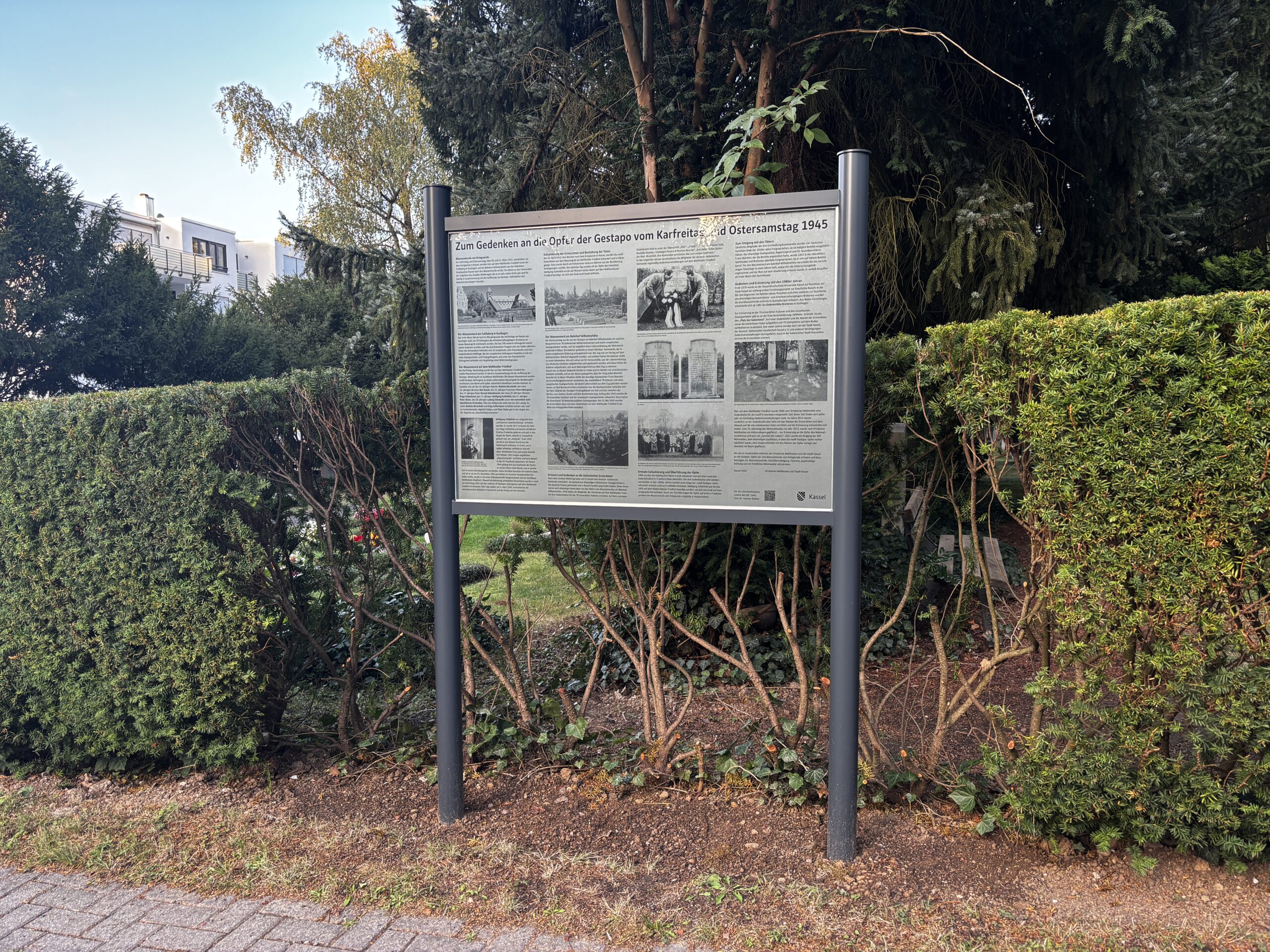 Wehlheiden: Gedenktafel erinnert an Gestapo-Massenmorde am Kriegsende 4 IMG 2728 scaled